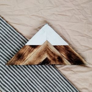 Alpine Worx Handmade Mountain Triangle Wood Art